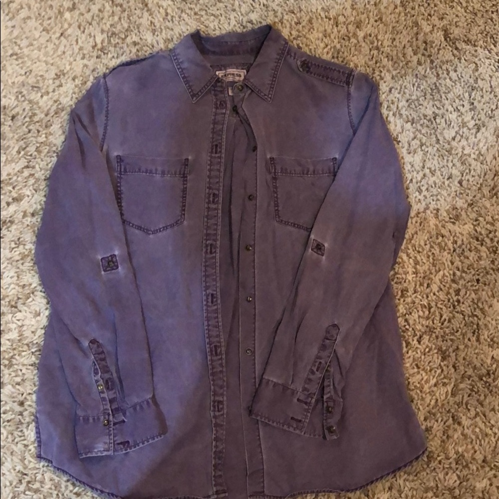 Express Boyfriend Button Down Shirt